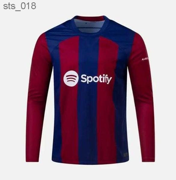 Camisetas de fútbol Barcelonas camiseta de manga larga 2024 F.DE JONG Barça camiseta de fútbol kit versión para fanáticos O.DEMBELE PEDRI R.ARAUJO ANSU FATIH240307