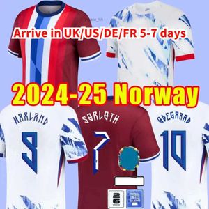 Soccer Jerseys Camisetas Norwaies Haaland 2024 Euro Cup Noruega Équipe nationale Jersey Soccer Home Away Erling Odegaard Oscar Bobb Football Shirts Kit Kit Kit Kit