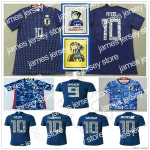 Camisetas de fútbol Número de dibujos animados 2018 Copa del mundo Japón Camiseta de fútbol Capitán TSUBASA 10 OLIVER ATOM KAGAWA ENDO 9 HYUGA Custom 2020 2021 2022 Fútbol azul