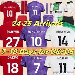 Jerseys de fútbol DARWIN 23 24 SZOBOSZLAI 2023 2024 GAKPO Luis Díaz MAC ALLISTER Camisetas de fútbol Hombres Niños Kits Uniformes Alexander Arnold Alisson FANS Jugador ELLIOTT