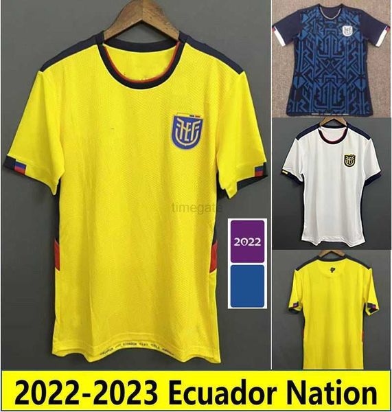 Maillots de football Fans Tops Tees Equateur 2023 Pervis Estupinan à domicile 22 23 J. Cifuentes Gonzalo Plata Michael Estrada Chemises de football Sarmiento CAMPANA