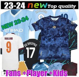 Jerseys de football HAALAND 23 24 DE BRUYNE PHILLIPS MANS CITIES GREALISH FERRAN MAHREZ FODEN BERNARDO JOAO CANCELO Z RODRIGO Chemise de football Hommes Kit Ensembles Uniformes888