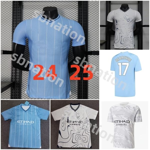 Jerseys de fútbol HAALAND 24 25 DE BRUYNE PHILLIPS MAN GREALISH FERRAN City MAHREZ FODEN BERNARDO JOAO CANCELO Z RODRIGO Camiseta de fútbol Hombres Kit para niños Conjuntos Uniformes 2024