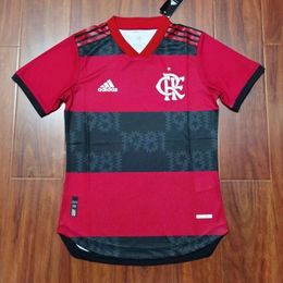 Jerseys de fútbol Hogar 21-22 Versión del jugador de Jersey Flamenco Fit Thai Set personalizado Traje de fútbol personalizado nuevo entrenamiento