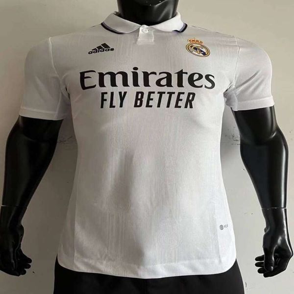 Soccer Jerseys Home 22-23 Real Madrid Away Jersey Player's Edition Slim Fit personnalisé n ° 7 Ronaldo 4 Ramos New
