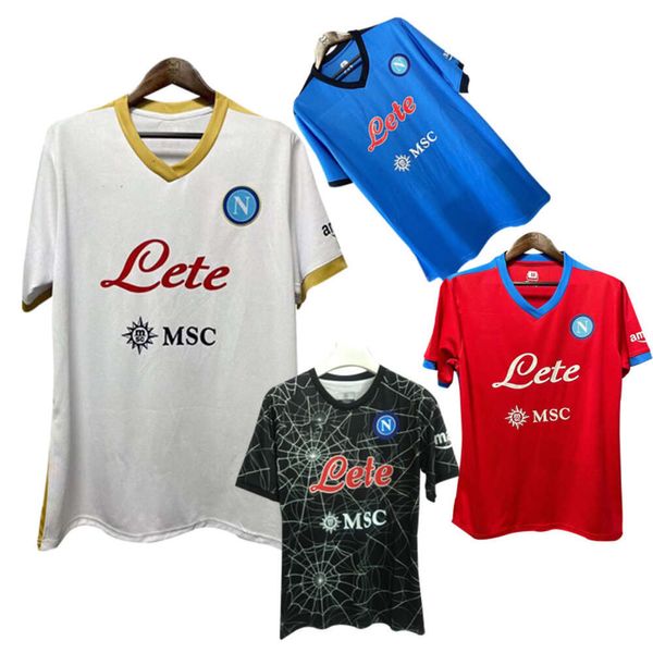 Jerseys de football à la maison Nouveau maillot de football Naples Match d'entraînement avec le logo