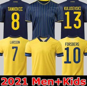 Soccer Jerseys Ibrahimovic Kallstrom Forsberg Adult Homme Adulte + Kit Kit Chemise de football football