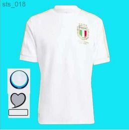 Maillots de football Italia FANS Joueur 2023 JORGINHO INSIGNE Hommes Enfants Chemises de FOOTBALL BARELLA CHIELLINI Italys TH SanniversaryH2434