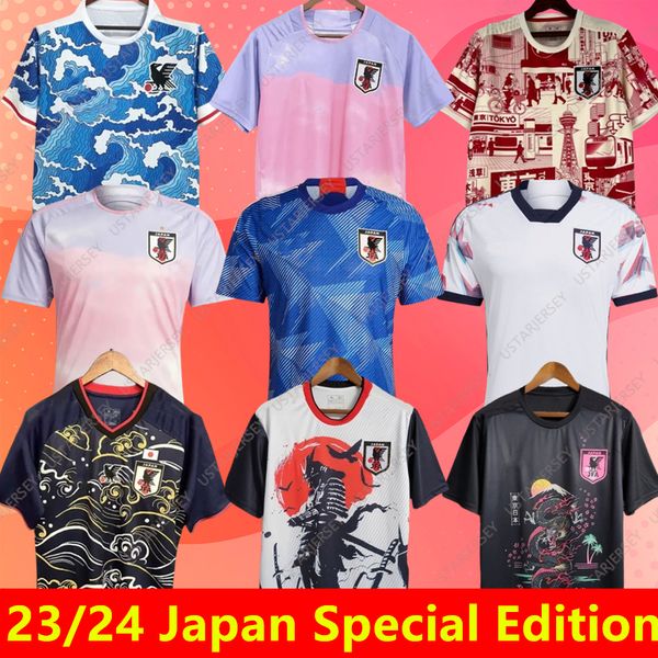 Jerseys de football Japon ATOM Tsubasa Kubo Tanaka Doan Endo Minamiho Kamada Kyogo Tomiyasu ITO UEDA Équipe nationale 22 23 24 Chemises de football pour hommes et enfants