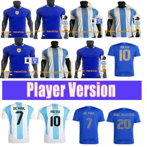 Voetbalshirts L.MARTINEZ Argentinië 3-sterren MESSIS 24 25-spelerversie MAC ALLISTER DYBALA DI MARIA MARTINEZ DE PAUL MARADONA Kit Heren voetbalshirt