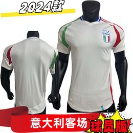 Soccer Jerseys Men 2024 Italian Away Player Version Football Game Imprimable Jersey