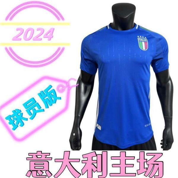 Soccer Jerseys Men 2024 Italian Home Player Version Football Game Imprimable Jersey