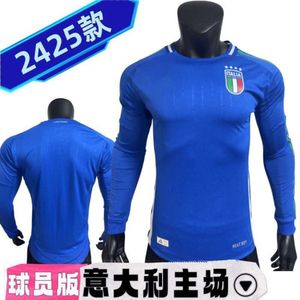 Voetbaltruien heren 2024 Italië Italië Home Long Sleeve Jersey Player Edition 2425 voetbal
