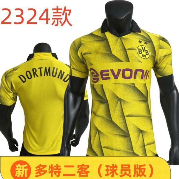 Les maillots de football des maillots masculins 23/24 Dortmund 2 Jersey Player Version Version Match Match Team peuvent être imprimés avec le numéro