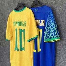 Soccer Jerseys Men's Tracksuit 2022 Brazil Jersey Home / Away 10 Neymar Adult Football Top