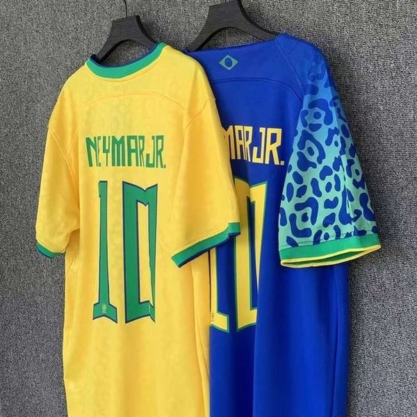 Soccer Jerseys Men's Tracksuit 2022 Brazil Jersey Home / Away 10 Neymar Adult Football Top