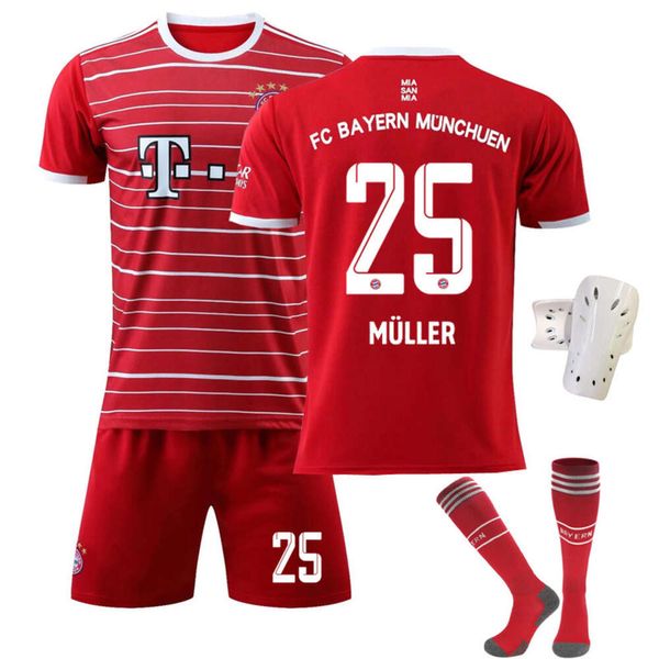 Soccer Jerseys Men's Tracksuit 22-23 New Bayern Stadium No. 17 Mane 4 Dericht 25 Muller Jersey Football Suit