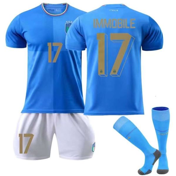 Soccer Jerseys Men's Tracksuit 2223 Italie Home Adult Children's Football Shirt No.10 INSINIE n ° 14 Chiesa Jersey Set