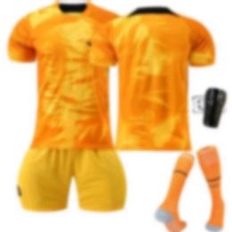 Soccer Jerseys Men's Tracksuit 2223 Pays-Bas Orange Orange n ° 4 Van Dik n ° 10 Memphis Football Jersey Set Coupe du monde