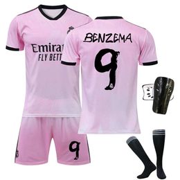 Soccer Jerseys Men's Tracksuits 2223 Real Madrid Pink Commémorative Shirt No. 9 Benzema 7 Azar 10 20 Jersey