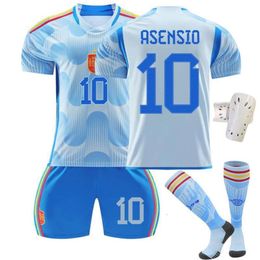 Soccer Jerseys Men's Tracksuits 2223 Espagne Away Blue 10 Ascensio 9 Garvey 21 Pedri 7 Morata Football Suit