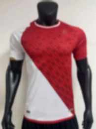 Jerseys de fútbol Síbles para hombres 2324 Monaco Home Jersey Player Edition Football Game imprimible