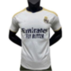 Voetbalshirts Trainingspakken voor heren 2324 Real Madrid Home Voetbalshirt Match Kit Wit Klassiek Nieuw
