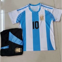 Soccer Jerseys Men's Tracksuits 24-25 Argentinië Home No.10 Nationaal Team voetbaljersey Children's Two Bar Digital Print Size 14-30