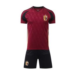 Soccer Jerseys Men's Tracksuit 24-25b Belgique Home Team Football Jersey Vêtements pour enfants Trainage Adult Training 16-3xl