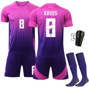 Soccer Jerseys Mens Tracksuits 2425 allemand Away Football Jersey Taille 8 Kroos 13 Muller Jersey Childrens Adult Training Uniforme