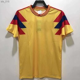 Maillots de football Rétro classique Colombie domicile maillots de football GUERRERO VALDERRAMA ESCOBAR football shirtH240306