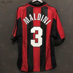 Voetbalshirts Retro klassieke Milan voetbalshirts PIRLO MALDINI Shevchenko WEAH BIERHOFF AC BAGGIO voetbalshirtH240306