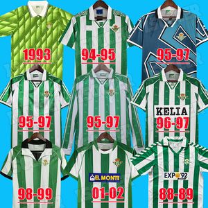 Jerseys de football Retro Real 88 89 94 95 96 97 98 02 03 04 Chemises de football à manches longues classiques Vintage ALFONSO BETIS JOAQUIN DENILSON 1993 1994 1995 1996 1997 1998 2002