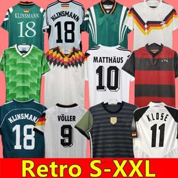 Coupe du monde des maillots de football 1990 1992 1994 1998 1988 Allemagne Retro Littbarski Ballack Soccer Jersey Klinsmann Matthias Home Shirt Kalkbrenner Jersey 1996 2004