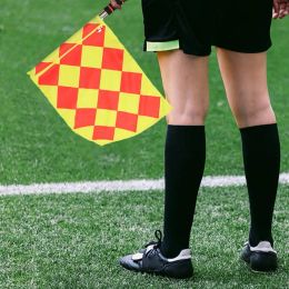 Voetballijnsman vlag 1 set professionele fade resistent nette afstemming glad stick sport voetbalveld vlag scheidsrechter tool