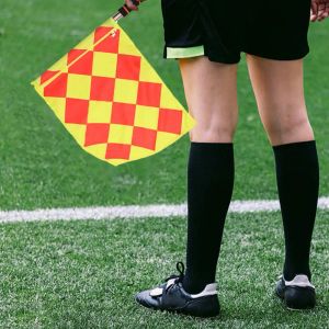 Flag de ligne de football 1 Set Professional Fade résistant à l'alignement soigné Smooth Stick Sports Football Field Field Arbitree Tool