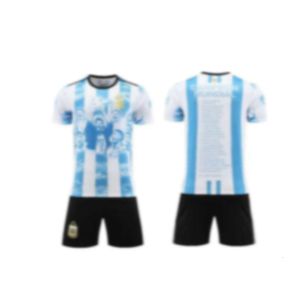 Soccer Men's Tracksuits 23-24 Argentine Commémorative Edition National Team Football Jersey Adult set