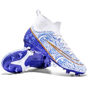Soccer Professional Dress Chaussures hommes High Top Antiskide Wear Training Res résistant Shoe FGTF Child Kids Football Boots Outdoo