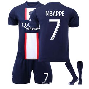 Soccer sets / Tracksuits 23 Paris Jersey Home 7 Away Black Gold 30 10 Football Sports Set