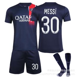 Soccer sets / Tracksuits 2324 Paris Jersey Mbappe Football n ° 7 Sports N ° 30 Club Match Training Uniform Imprimé