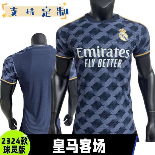 Soccer sets / Tracksuits Jerseys Men's Tracksuits 23/24 Real Madrid Away Jersey Player version Sports Football Match peut être avec