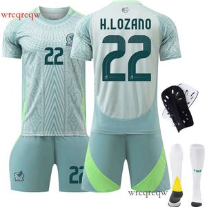 Voetbalsets/tracksuits Mens tracksuits 2024 Mexico Copa America Number 22 Rosano 14 Sanchez Away Childrens voetbaljersey set