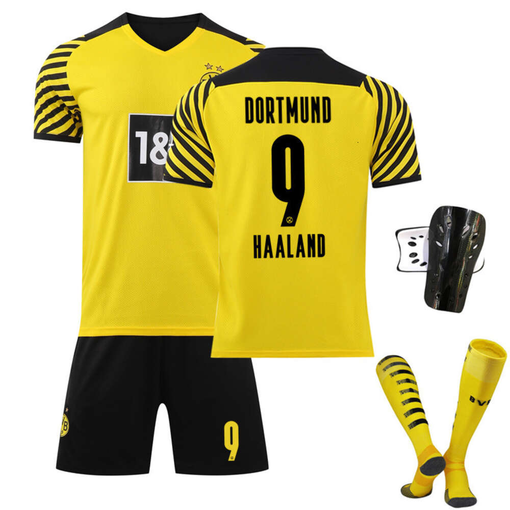 Soccer Sets/Tracksuits Mens Tracksuits 21-22 new DORT home No.9 Harland Jersey Set with socks leg guard No.11 Royce football suit