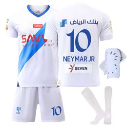 Voetbalsets/tracksuits Mens Tracksuits 2324 Saudi League Riyadh New Moon Jersey Awit White 10 Neymar voetbaljersey voor volwassenen en kinderen
