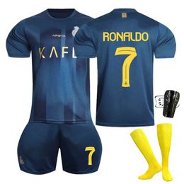 Voetbal sets tracksuits heren trainingspakken 2324 Saoedi al-nassr fc overwinning weg blauw nr. 7 ronaldo jersey nr. 10 mane voetbalpak