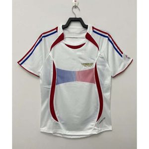 Soccer sets TracksuitSitS Tracksuit Football Jersey 2006 French Away White Adult Top Single Piece Taille SIZE S-2XL