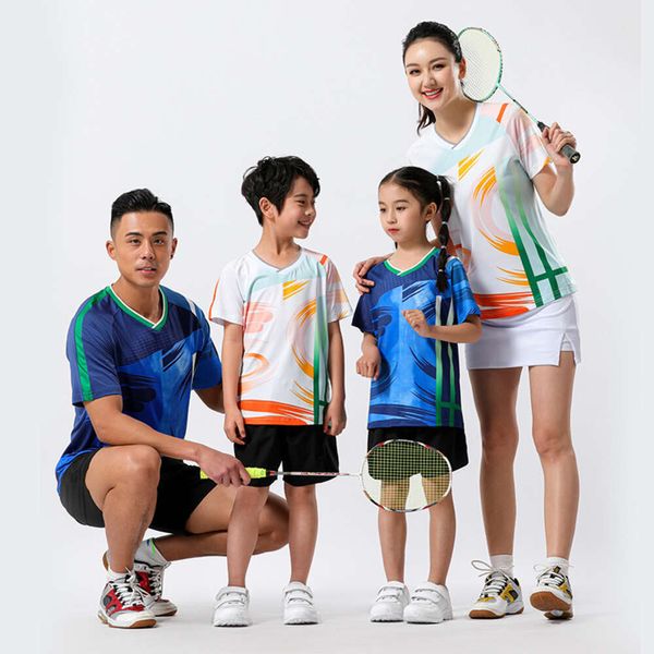 Soccer sets / survêtements New Children's Badminton Jersey Sports Set Team Competition Training Uniform confortable Top Jersey Parent-Child