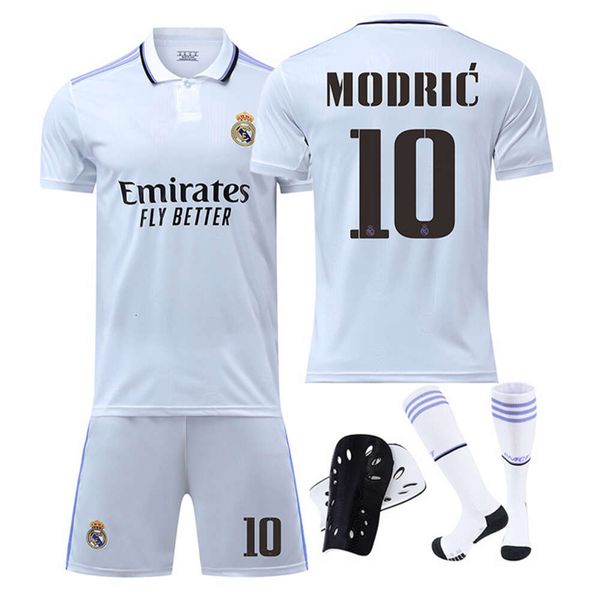 Soccer sets / survêtements Tracksuits 2223 Real Madrid Shirt No. 10 Modric 9 Benzema Children's Training Match Team