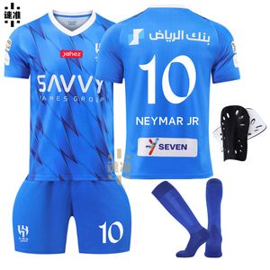 Conjuntos de fútbol/segureros de rastreo 2324 Liga Riyadh Moon Jersey 10 Neymar set para adultos