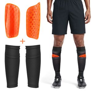Chaussette de football de football, manches de football de soutien aux jambes avec de la poche peut tenir des tampons à tibias, des porte-coussinets confortables + pads